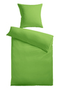 Bild 1 von Baumwoll-Satin Bettwäsche Uni 80 x 80 + 135 x 200 cm, Farbe grün