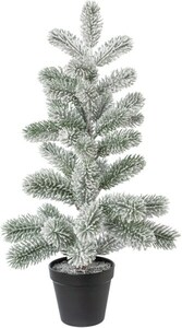 Creativ deco Künstlicher Weihnachtsbaum, Im Topf; Beschneite Optik