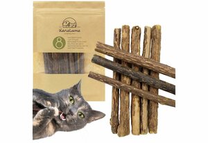 KaraLuna Tier-Beschäftigungsspielzeug »8 Katzensticks aus den Zweigen der Matatabi Pflanze«, Natürliches Katzenspielzeug und Zahnpflege für Katzen