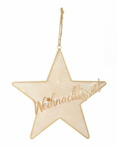 Riffelmacher Stern Weihnachtszeit aus Metall 40 x 0.5 x 39.5cm gold