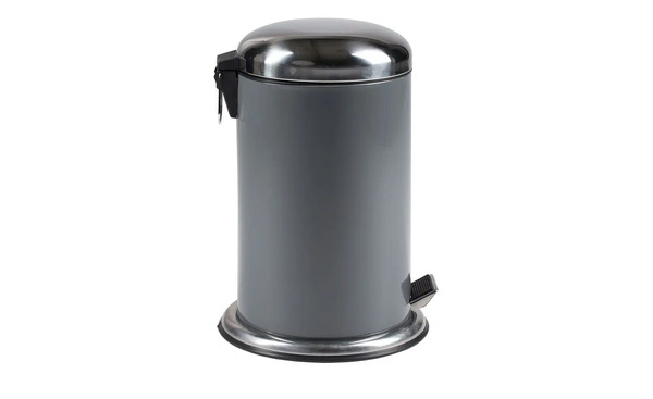 Bild 1 von KHG Treteimer 12 l schwarz Aluminium Maße (cm): H: 44,3  Ø: [29.5] Küchenzubehör