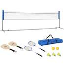 Bild 1 von HOMCOM Badmintonnetz Set faltbares Tennisnetz mit Badmintonschläger 107/120/155H cm Höhenverstellbar