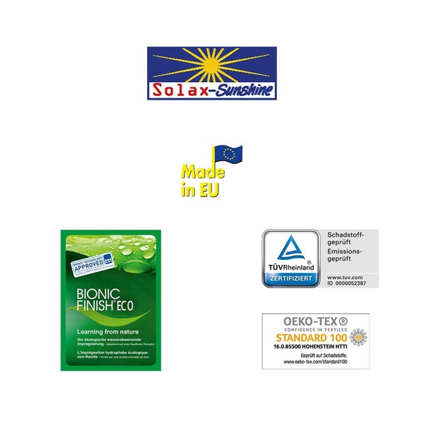 Bild 3 von Solax-Sunshine Deckchair-Auflage, Karo-Rot-Grau