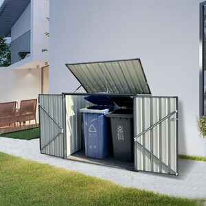 HC Garten & Freizeit Mülltonnenbox mit Abdeckung