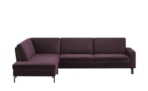 Ecksofa - lila/violett - 199 cm - 85 cm - 102 cm - Polstermöbel