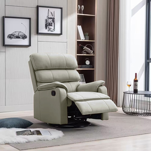 Happy Home TV Sessel mit verstellbaren Relaxfunktion & 360° Grad Dreh- und Schaukelfunktion Hellgrau