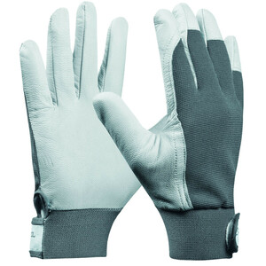 Handschuhe Uni Fit Comfort Größe 9, L aus Ziegenleder in hellgrau