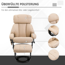 Bild 4 von HOMCOM Massagesessel Fernsehsessel Sessel mit Hocker Massage mit Timer-Funktion Beige 76 x 80 x 102