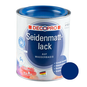 DecoPro Acryl Seidenmattlack enzianblau RAL 5010 für innen und außen