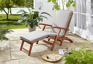 Grasekamp Auflage Sand zu Deckchair Santos 174x51x6cm Gartenliege Liegestuhl Sonnenliege Relaxlieg