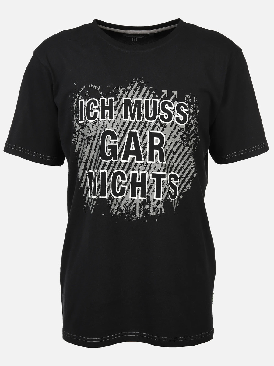 Bild 1 von Herren Arbeitsshirt mit Frontspruch
                 
                                                        Schwarz