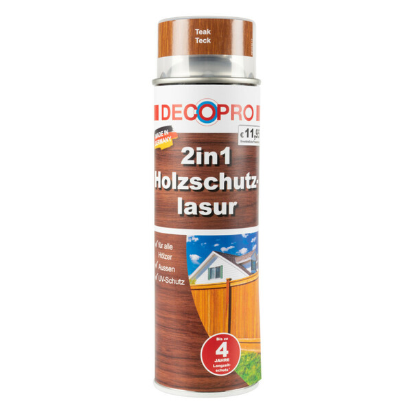 Bild 1 von DecoPro 2in1 Holzschutzlasur-Spray teak 500 ml