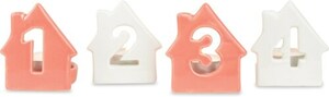 Teelichthalter »Haus - Zahlen 1 bis 4«, Höhe ca. 7 cm