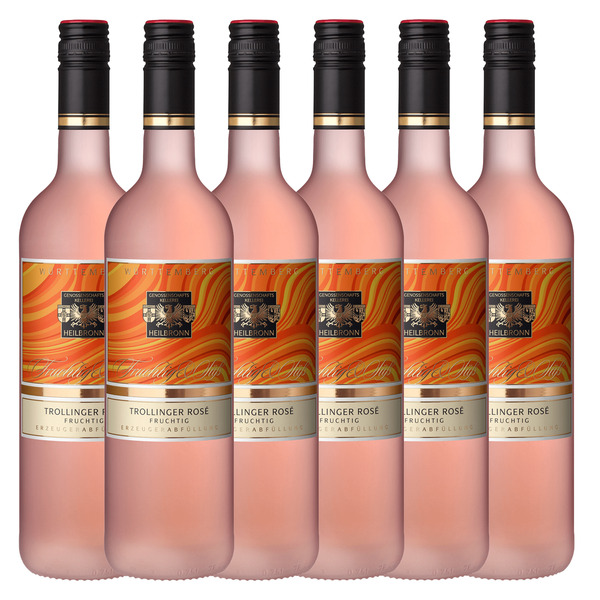 Bild 1 von Heilbronner Trollinger Rosé Qualitätswein fruchtig & süß 6er Karton