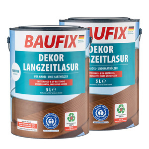 Baufix Dekor-Langzeitlasur, kastanie 2er Set