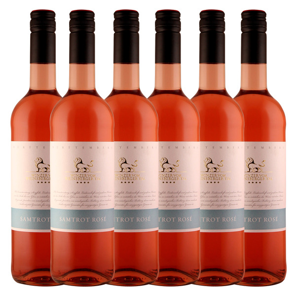 Bild 1 von Winzer vom Weinsberger Tal Samtrot Rosé Qualitätswein 0,75 l 6er Karton