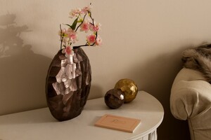 My Flair Vase rund, gehämmert Bronze, klein
