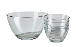 LEONARDO Schalenset, 5-teilig  Active transparent/klar Glas Geschirr & Besteck