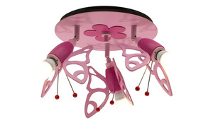 Deckenleuchte 3-flammig rosa/pink Maße (cm): H: 30  Ø: [40.0] Lampen & Leuchten
