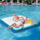 Bild 3 von Outsunny Aufblasbare Badeinsel bis 500 kg Belastbarkeit Schwimminsel für Pool See Liegeinsel Kunstst