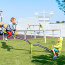 Bild 3 von HOMCOM Kinder Gartenwippe, 360° drehbare Wippe, Karussellwippe, Metall, Grün, 180 x 67 x 53 cm