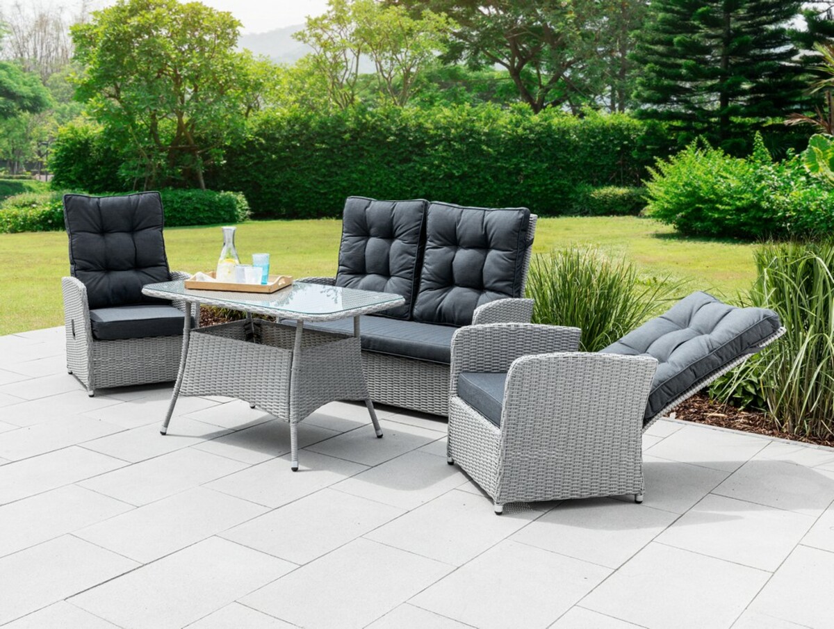 Bild 3 von HC Garten & Freizeit Dining Set 9tlg. Lounge inkl. Sicherheitsglasplatte