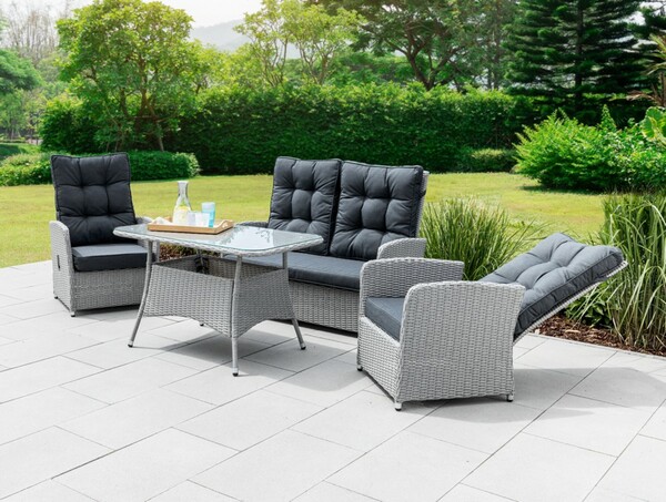 Bild 3 von HC Garten & Freizeit Dining Set 9tlg. Lounge inkl. Sicherheitsglasplatte