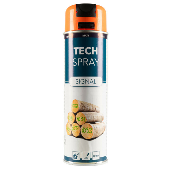 Bild 1 von Tech Spray Signal matt, Markierspray 500 ml Orange