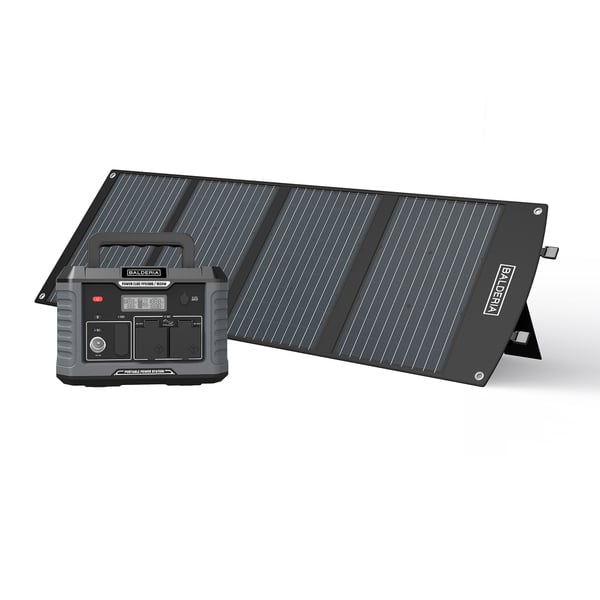 Bild 1 von BALDERIA Power Set PS1000-120: Solar-Generator, Kraftwerk, Tragbare Powerstation 933Wh mit Solarpane