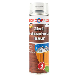 DecoPro 2in1 farblos Holzschutzlasur-Spray 500 ml