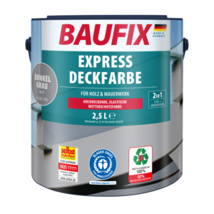 Baufix Express-Deckfarbe, Dunkelgrau