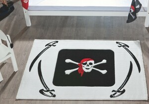 Relita Kinderteppich 170 x 120 cm, Pirat, schwarze Säbel