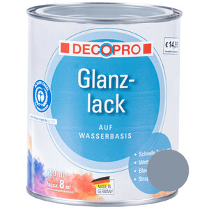 DecoPro Acryl Glanzlack silbergrau RAL 7001 für innen und außen