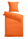 Bild 1 von Baumwoll-Satin Bettwäsche Uni 80 x 80 + 135 x 200 cm, Farbe orange