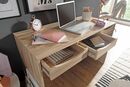 Bild 3 von WOHNLING Schreibtisch 120 cm Design Bürotisch Sonoma Eiche modern Jugendschreibtisch 3 Schubladen &