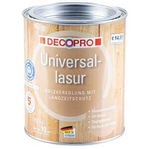 Deco Pro Universal-Lasur seidenglänzend in palisander für innen und außen