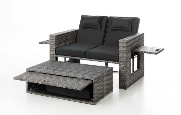 Bild 3 von HC Garten & Freizeit 3 in 1 Multifunktionsliege inkl. Kissen