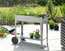 Bild 1 von Powertec Garden Metall-Hochbeet mit 2 PU Rädern - Grau