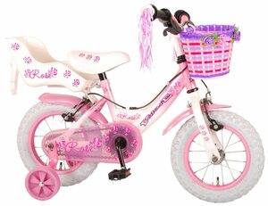 LeNoSa Kinderfahrrad »Volare 12 Zoll Fahrrad für Mädchen - Pink - 2 Handbremsen • Fahrradkorb • Puppensitz • Alter 3+«