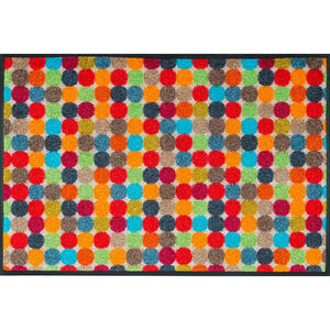 Esposa Vorleger 50/75 cm multicolor , Mikado Dots , Textil , Punkte , 50x75 cm , Velours , für Fußbodenheizung geeignet, rutschfest , 004336003289