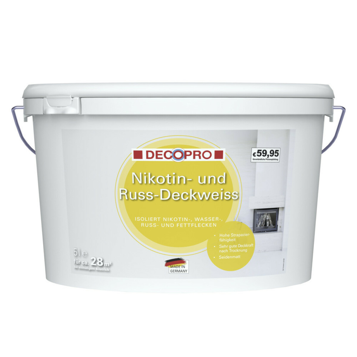 Bild 1 von DecoPro Nikotinsperre 5 Liter weiß matt