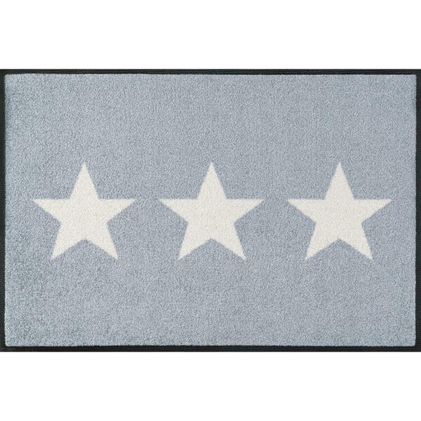 Bild 1 von Esposa Fußmatte 50/75 cm stern grau, weiß , Stars Grey 056003 , Textil , 50x75 cm , Velours , rutschfest, für Fußbodenheizung geeignet , 004336004989