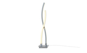 KHG LED Tischleuchte 2-flammig silber Maße (cm): H: 53,5  Ø: [12.0] Lampen & Leuchten