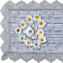 Bild 1 von Bella Casa Tischläufer mit Spitze, ca. 40 x 150 cm - Gänseblümchen mit Herz auf Holz