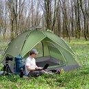Bild 4 von Outsunny Doppelzelt Campingzelt Outdoorzelt Familienzelt Quick-Up-Zelt 2 Erwachsene + 1 Kind 4 Jahre