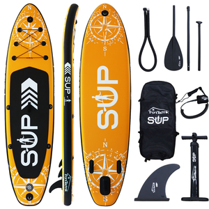 Standup Paddle Board SUP, inkl. umpfangreichen Zubehör, Paddel und Hochdruckpumpe, Farbe Orange in G