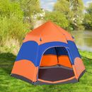 Bild 2 von Outsunny Quick-Up-Zelt Doppelwandzelt Outdoor Familienzelt Pop-Up für 4–6 Personen 4 Jahreszeiten wa