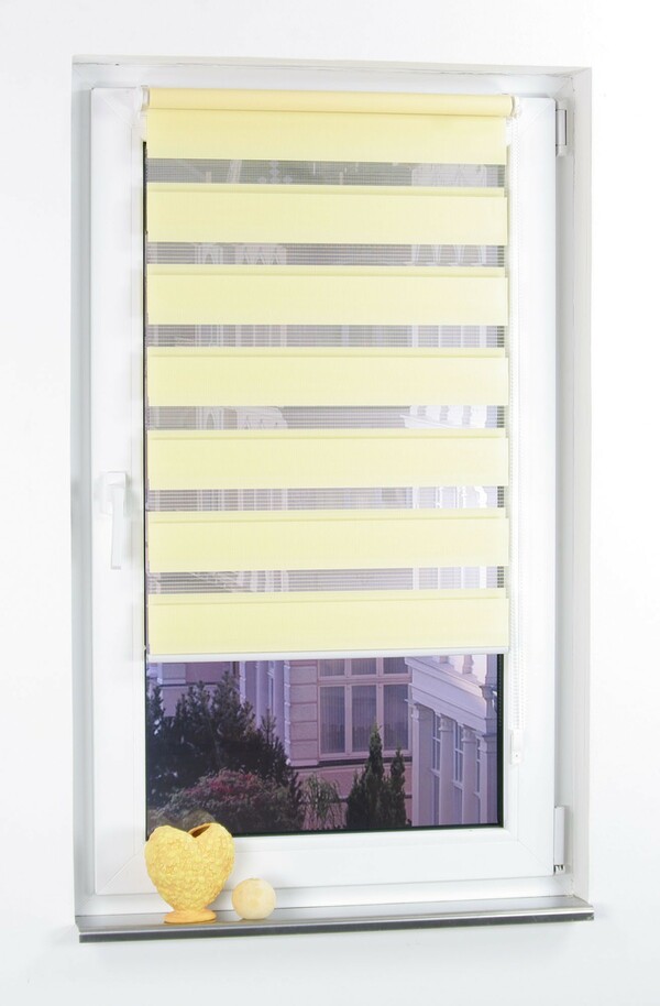 Bild 1 von Bella Casa DUO-Rollo Doppelrollo, gelb, 160 x 90 cm