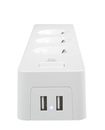 Bild 4 von DELTACO Smart Home 3er Steckdosenleiste mit 2 USB Ports, weiß