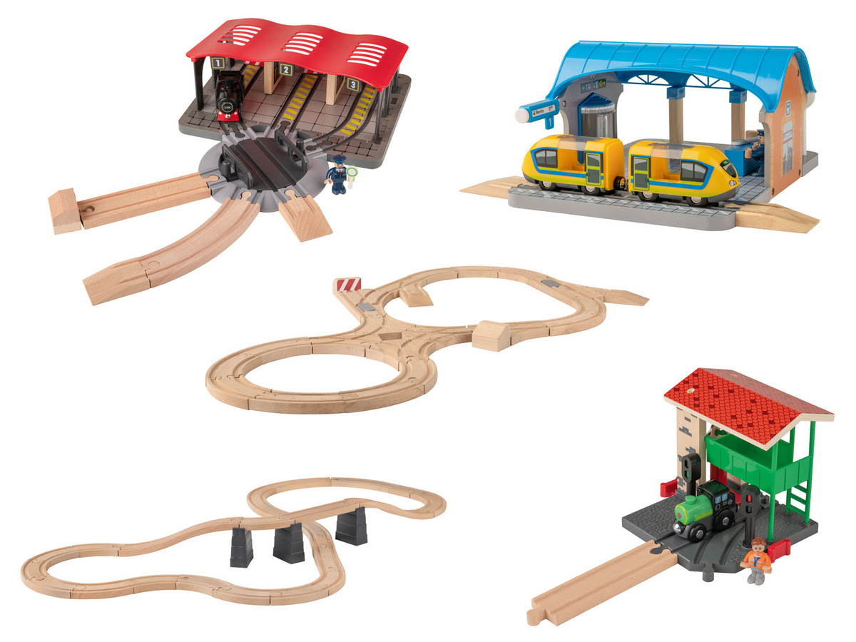 Bild 1 von Playtive Holz »Bahn Erweiterungsset«, fördert Feinmotorik